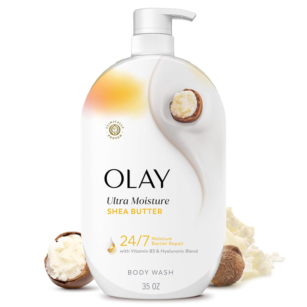Women's Body Wash – Deeply Moisturizing. Shea Butter Scent. Volume: 35 fl oz (approx. 1.03 L).