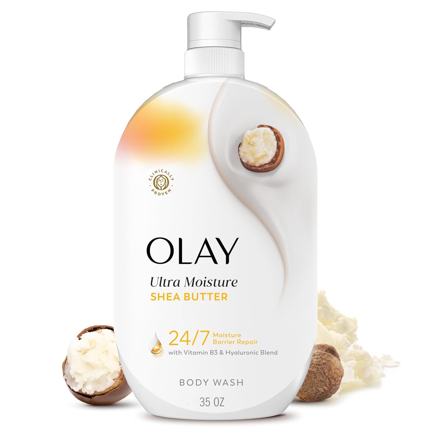 Women's Body Wash – Deeply Moisturizing. Shea Butter Scent. Volume: 35 fl oz (approx. 1.03 L).