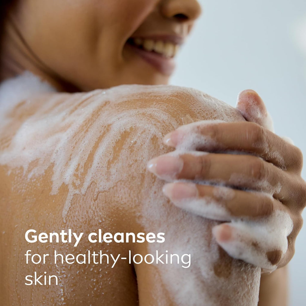 Refreshing White Peach & Jasmine Body Wash, enriched with nourishing essences.