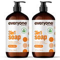 3-in-1 Body Wash (Body Wash, Bubble Bath, Shampoo), 32 oz (Pack of 2), Citrus Mint Scent, with Essential Oils, Unisex.
