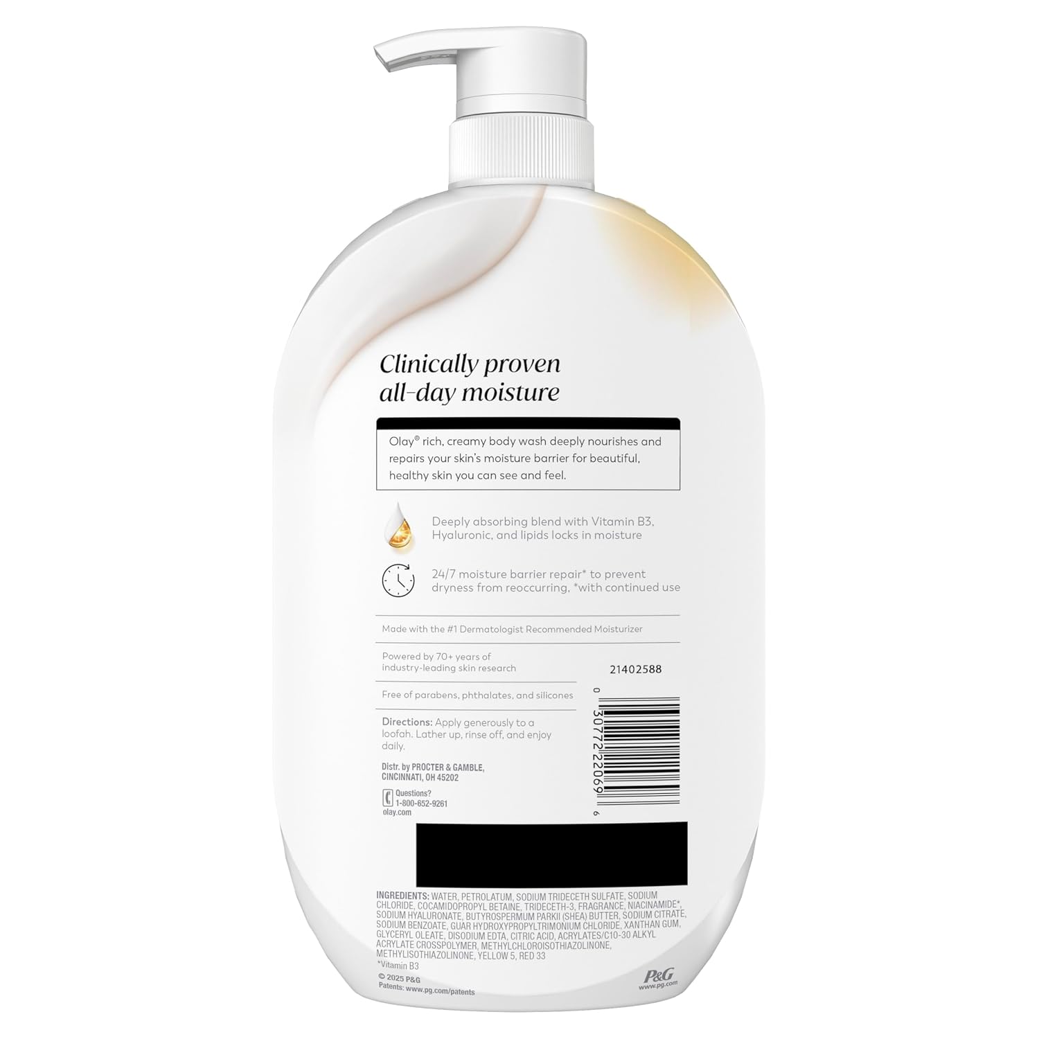 Women's Body Wash – Deeply Moisturizing. Shea Butter Scent. Volume: 35 fl oz (approx. 1.03 L).