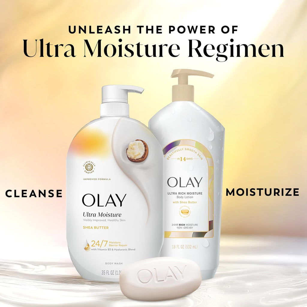 Women's Body Wash – Deeply Moisturizing. Shea Butter Scent. Volume: 35 fl oz (approx. 1.03 L).