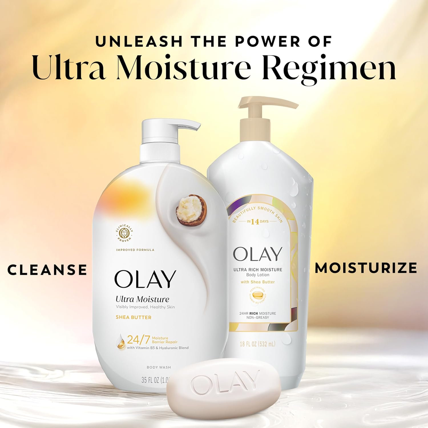 Women's Body Wash – Deeply Moisturizing. Shea Butter Scent. Volume: 35 fl oz (approx. 1.03 L).
