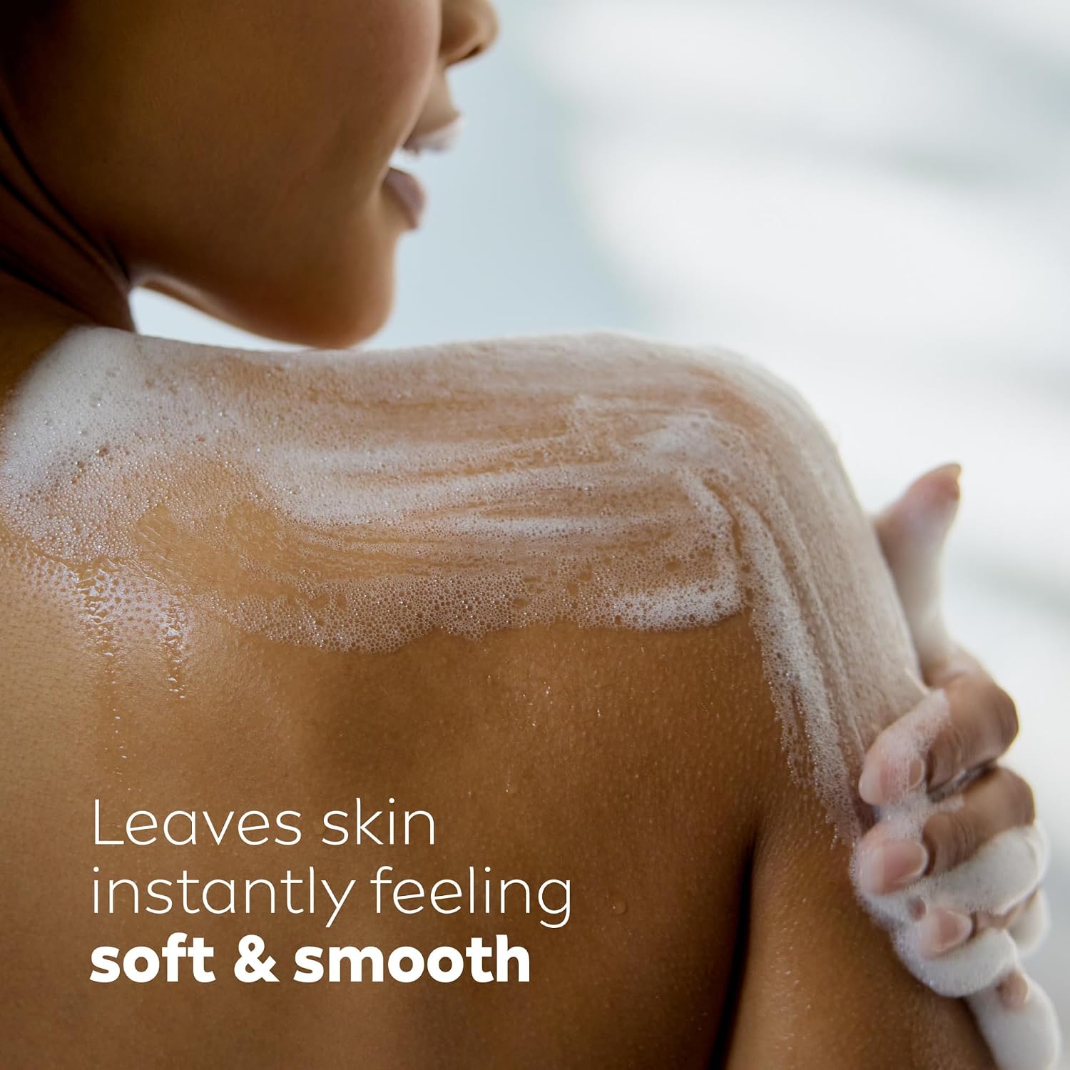 Refreshing White Peach & Jasmine Body Wash, enriched with nourishing essences.