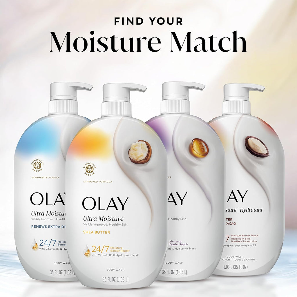 Women's Body Wash – Deeply Moisturizing. Shea Butter Scent. Volume: 35 fl oz (approx. 1.03 L).