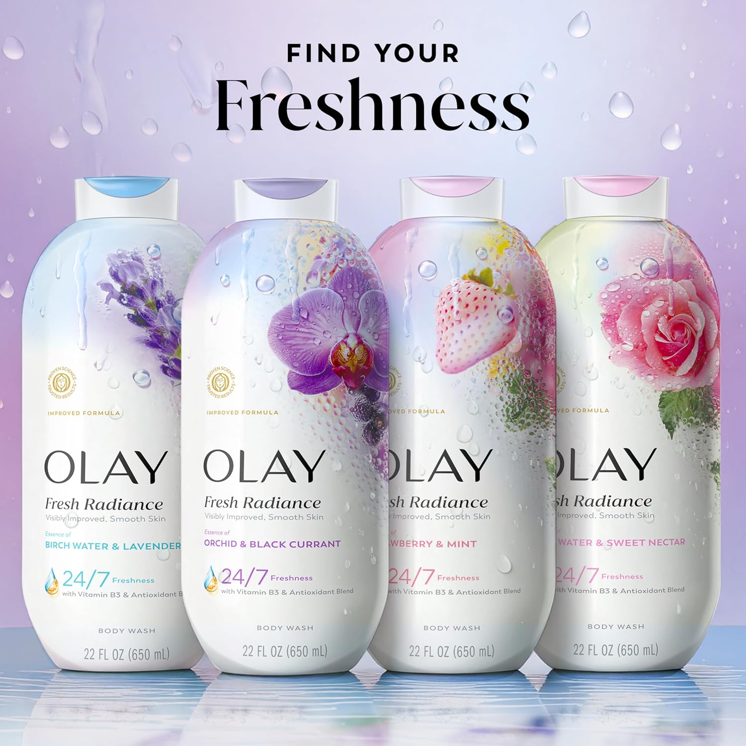 Women's Body Wash — "Fresh & Radiant" Collection.