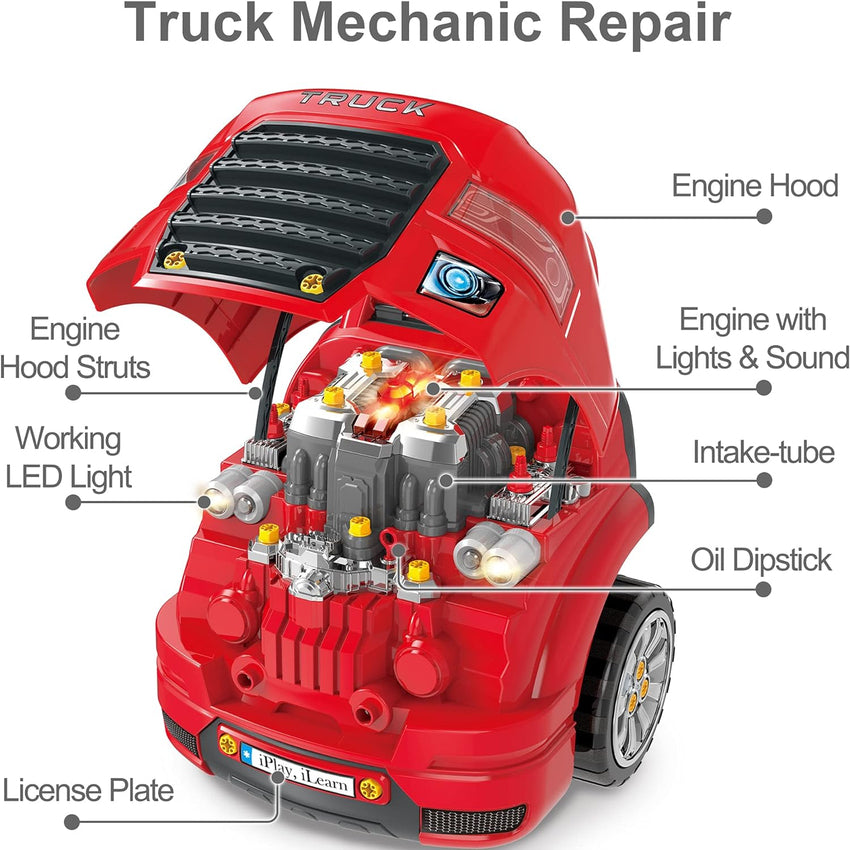 Truck engine toys. children's mechanical repair set